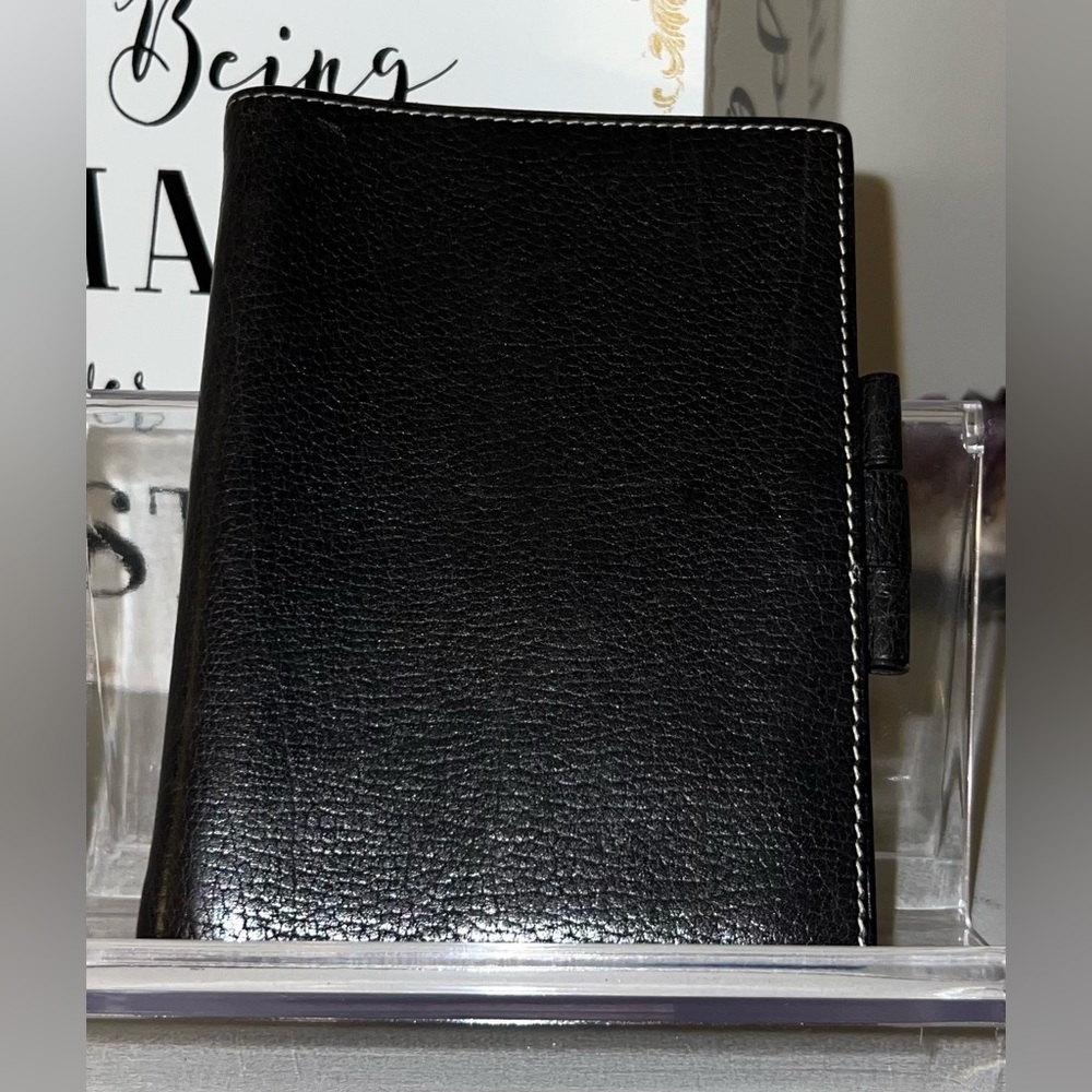 Authentic HERMES Agenda - black with blue interior
